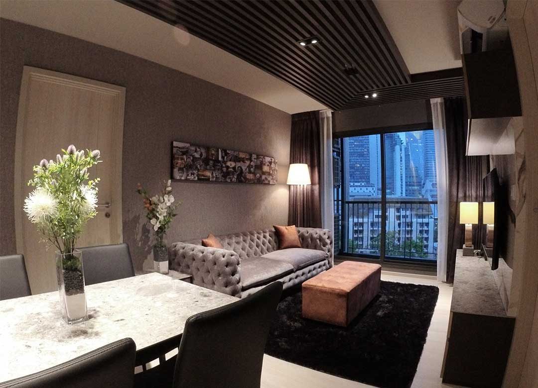 The living room at Life One Wireless condo | Outluke Interiors