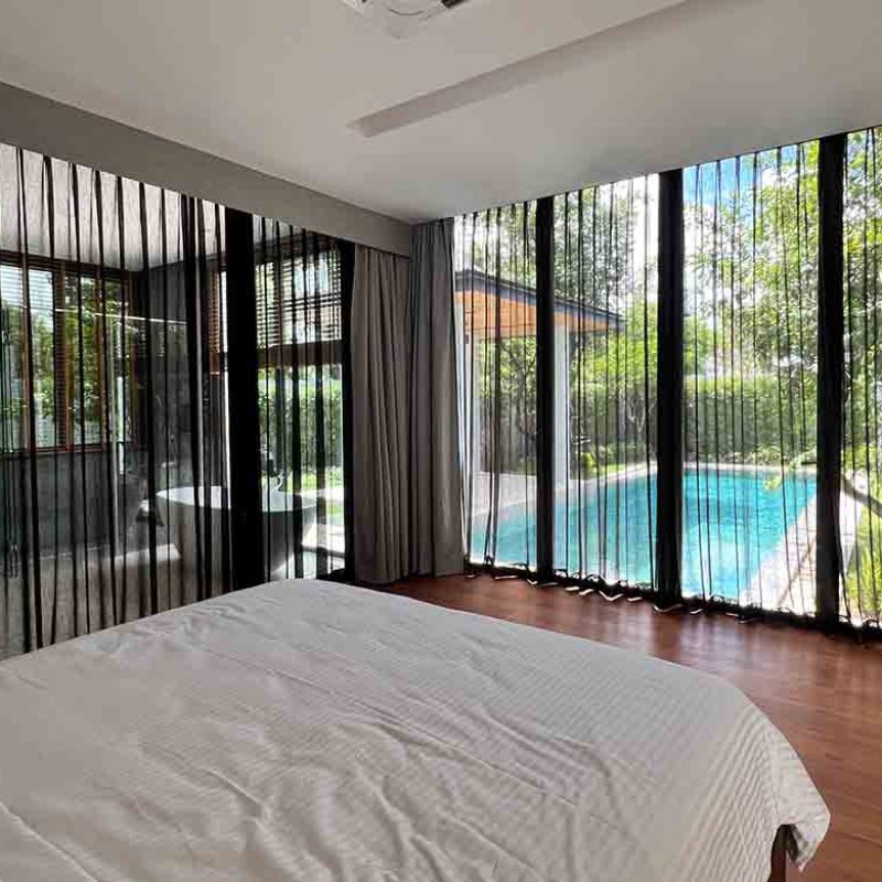 Master bedroom pool view Botanica Foresta Phuket
