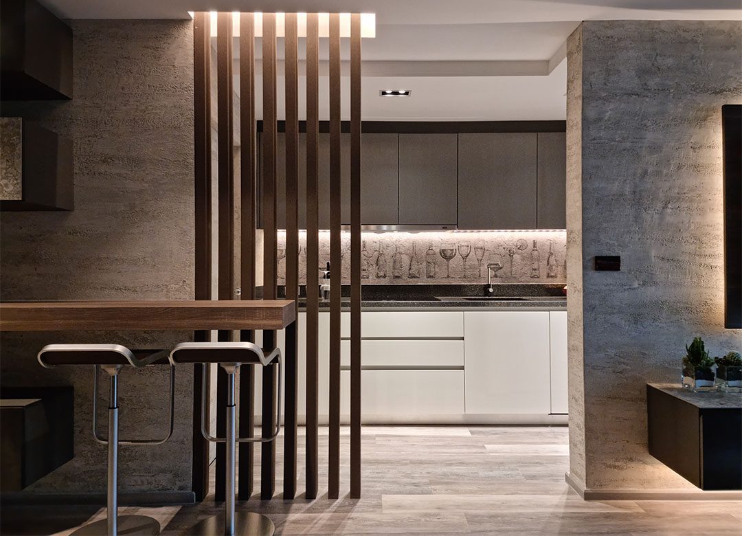 Kitchen view from living room | The Link 5 | Outluke Interiors Bangkok