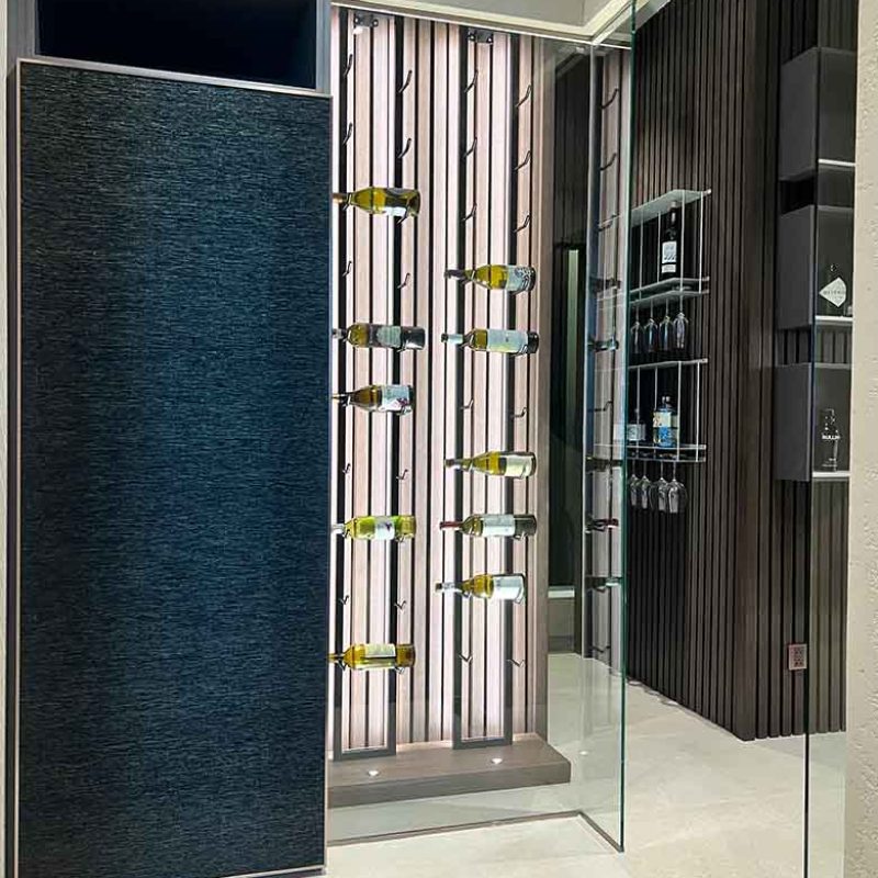 Wine room with bottle rack